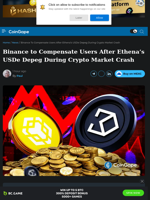 Binance to Compensate Users After Ethena’s USDe Depeg