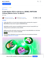 FLOKI Rallies 30% In 24 Hours | Meme Coins To Watch