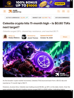 Celestia crypto hits 11-month high - Is $0.80 TIA's next target? - AMBCrypto