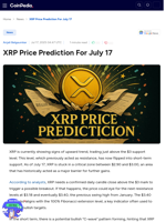 XRP Price Prediction For July 17
