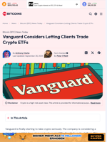 Vanguard Considers Letting Clients Trade Crypto ETFs
