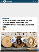 Who Will Win the Race to $1? ADA Is Retail Favorite But MUTM's Projection Is Like 2021 SOL - TechBullion