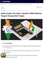 India Sends Section 148A Notices to Crypto Traders