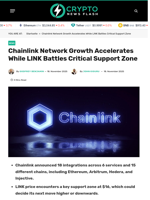 Chainlink Network Growth Accelerates While LINK Battles Critical Support Zone - Crypto News Flash