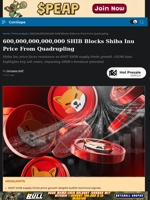 600,000,000,000,000 SHIB Blocks Shiba Inu Price From Quadrupling