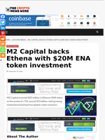 M2 Capital backs Ethena with $20M ENA token investment - The Crypto News Wire
