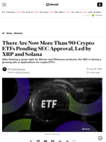 There Are Now More Than 90 Crypto ETFs Pending SEC Approval, Led by XRP and Solana - Decrypt