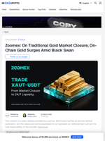 On-Chain Gold Surges: Zoomex XAUT-USDT for Risk Hedging