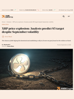 XRP price explosion: Analysts predict $5 target despite September volatility - AMBCrypto
