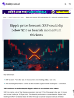 Ripple price forecast: XRP could dip below $2.0 as bearish momentum thickens