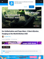 3 Best Altcoins Thriving Amid De-Dollarization and Pepe Wars