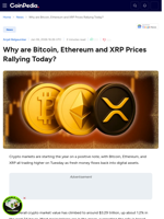 Why are Bitcoin, Ethereum and XRP Prices Rallying
Today?
