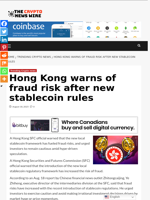 Hong Kong warns of fraud risk after new stablecoin rules - The Crypto News Wire