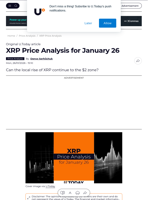 XRP Price Analysis for January 26 - U.Today