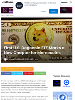 First U.S. Dogecoin ETF Marks a New Chapter for Memecoins | Live Bitcoin News
