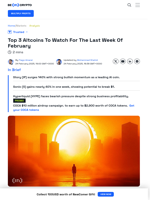 Top 3 Altcoins To Watch In The Fourth Week of February