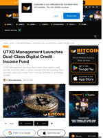 UTXO Management Launches Dual-Class Digital Credit Income Fund
