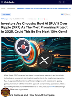 Investors Are Choosing Ruvi AI (RUVI) Over Ripple (XRP) As The Most Promising Project In 2025, Could This Be The Next 100x Gem?