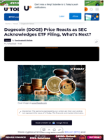 Dogecoin (DOGE) Price Reacts as SEC Acknowledges ETF Filing, What's Next?