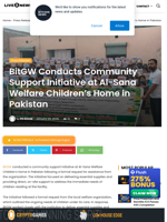 BitGW Conducts Community Support Initiative at Al-Sana Welfare Children’s Home in Pakistan | Live Bitcoin News