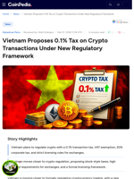 Vietnam Proposes 0.1% Tax on Crypto Transactions Under New Regulatory Framework