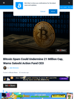 Bitcoin Spam Could Undermine 21 Million Cap: Satoshi Action Fund CEO