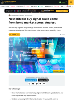 Next BTC Buy Signal Could Come From Bond Markets