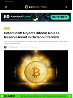 Peter Schiff Rejects Bitcoin Role as Reserve Asset in Carlson Interview - CoinCentral