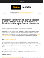 Dogecoin cloud mining, start Dogecoin (DOGE) Bitcoin mining for free with XY Miners and earn passive income easily