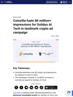 Coinzilla fuels 80 million+ impressions for Solidus Ai Tech in landmark crypto ad campaign