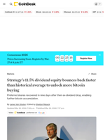 Stragegy's (MSTR) STRC shares rebound to par value faster than historical average to enable more BTC buying