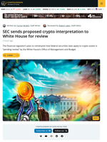 SEC Sends Proposed Crypto Interpretation to White House for Review