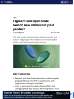 Figment and OpenTrade launch new stablecoin yield product