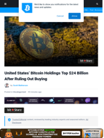 United States’ Bitcoin Holdings Top $24 Billion After Ruling Out Buying | Bitcoinist.com