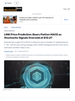 LINK Price Prediction: Bears Flatten MACD as Stochastic Signals Oversold at $12.27 - Blockchain.News