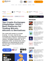 Top Crypto Exchanges [September 2025] – Best Platforms for Trading Bitcoin, Altcoins & Derivatives – Exchanges Bitcoin News