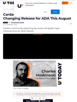 Cardano Founder Hints at Game-Changing Release for ADA This August