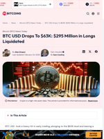BTC USD Drops To $63K: $295 Million in Longs Liquidated - 99Bitcoins