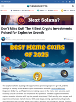 Don’t Miss Out! The 4 Best Crypto Investments Poised for Explosive Growth 