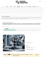 Google DeepMind unveils Genie 4, advancing interactive world models