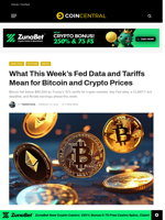 What This Week's Fed Data and Tariffs Mean for Bitcoin and Crypto Prices - CoinCentral