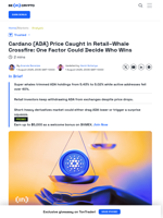 Cardano Price in Retail-Whale Crossfire as Shorts Loom