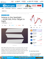 Solana in the Spotlight —$190 SOL Price Target in Sight ⋆ ZyCrypto
