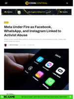 Meta Under Fire as Facebook, WhatsApp, and Instagram Linked to Activist Abuse - CoinCentral