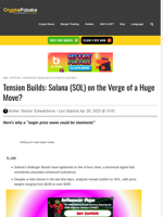 Tension Builds: Solana (SOL) on the Verge of a Huge Move?