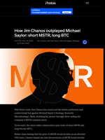 How Jim Chanos outplayed Michael Saylor: short MSTR, long BTC
