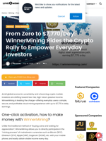 From Zero to $7,770/Day: WinnerMining Rides the Crypto Rally to Empower Everyday Investors | Live Bitcoin News