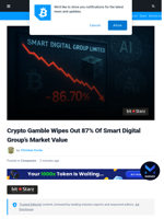 Crypto Gamble Wipes Out 87% of Smart Digital Group’s Market Value