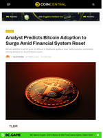 Analyst Predicts Bitcoin Adoption to Surge Amid Financial Reset