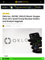 Oklo Inc. (NYSE: OKLO) Stock: Surges Over 23% Amid Trump Nuclear Orders and Analyst Upgrade
